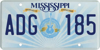 MS license plate ADG185