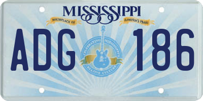 MS license plate ADG186