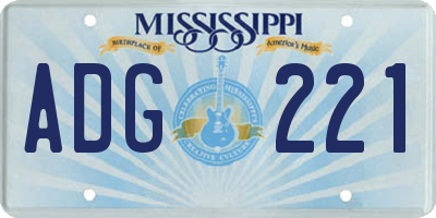 MS license plate ADG221