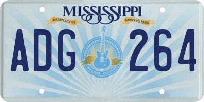 MS license plate ADG264