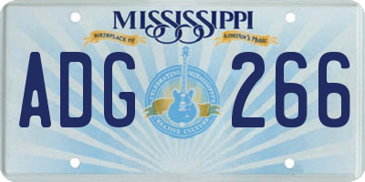 MS license plate ADG266