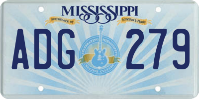 MS license plate ADG279