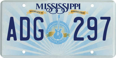 MS license plate ADG297