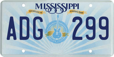 MS license plate ADG299