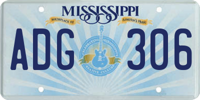 MS license plate ADG306