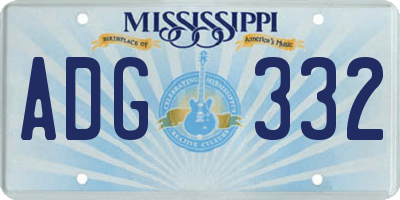 MS license plate ADG332