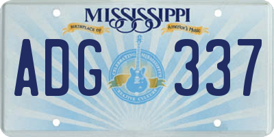 MS license plate ADG337