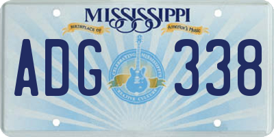 MS license plate ADG338
