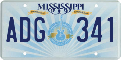 MS license plate ADG341