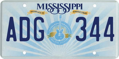 MS license plate ADG344