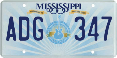 MS license plate ADG347