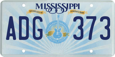 MS license plate ADG373