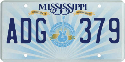 MS license plate ADG379