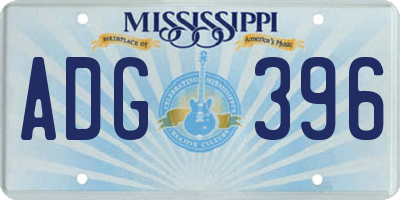 MS license plate ADG396