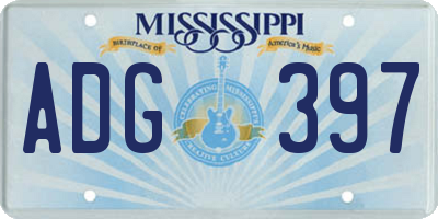 MS license plate ADG397