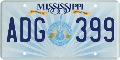 MS license plate ADG399