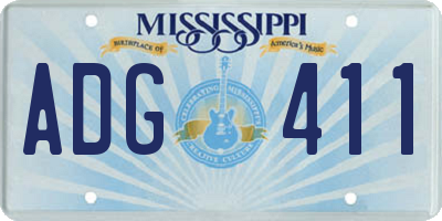 MS license plate ADG411