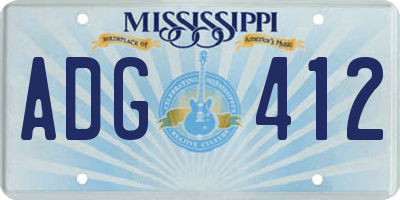 MS license plate ADG412