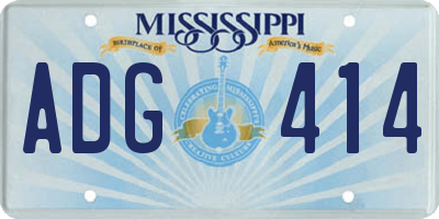 MS license plate ADG414