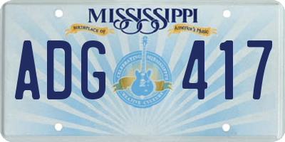 MS license plate ADG417