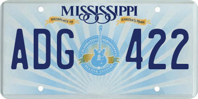 MS license plate ADG422