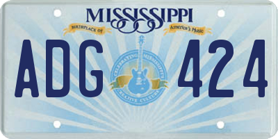 MS license plate ADG424