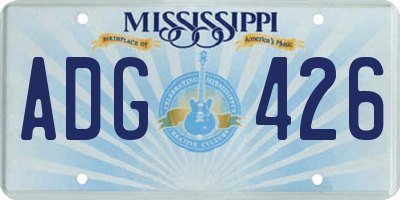 MS license plate ADG426