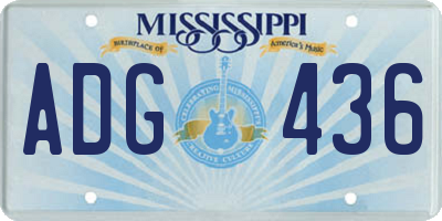 MS license plate ADG436