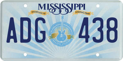 MS license plate ADG438