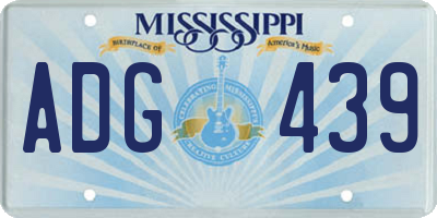MS license plate ADG439