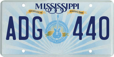 MS license plate ADG440