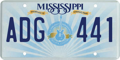 MS license plate ADG441