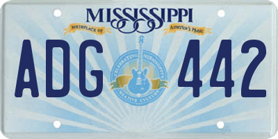 MS license plate ADG442