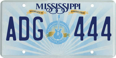MS license plate ADG444