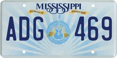 MS license plate ADG469
