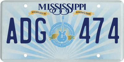 MS license plate ADG474