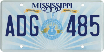 MS license plate ADG485