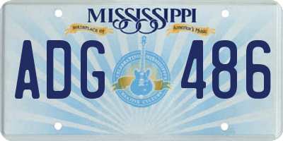 MS license plate ADG486