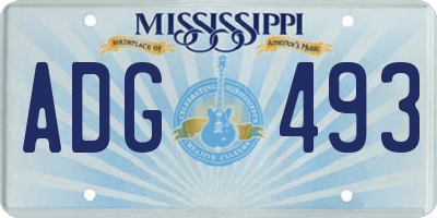MS license plate ADG493