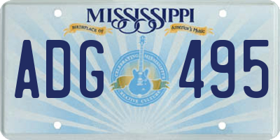 MS license plate ADG495