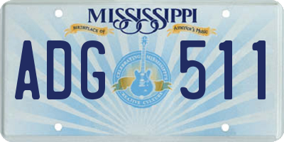 MS license plate ADG511