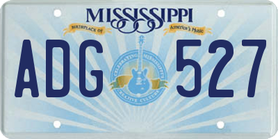 MS license plate ADG527