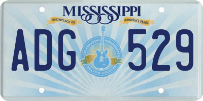 MS license plate ADG529