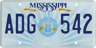 MS license plate ADG542