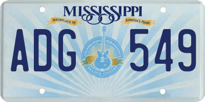 MS license plate ADG549