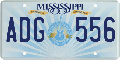 MS license plate ADG556