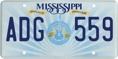 MS license plate ADG559