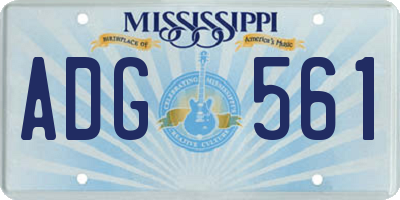 MS license plate ADG561