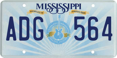 MS license plate ADG564