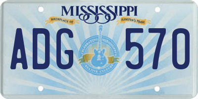MS license plate ADG570